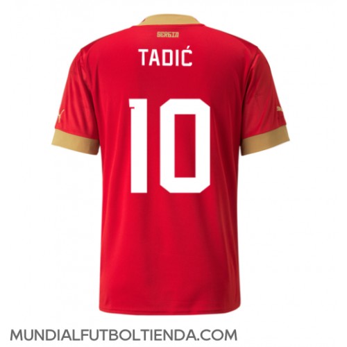 Camiseta Serbia Dusan Tadic #10 Primera Equipación Replica Mundial 2022 mangas cortas